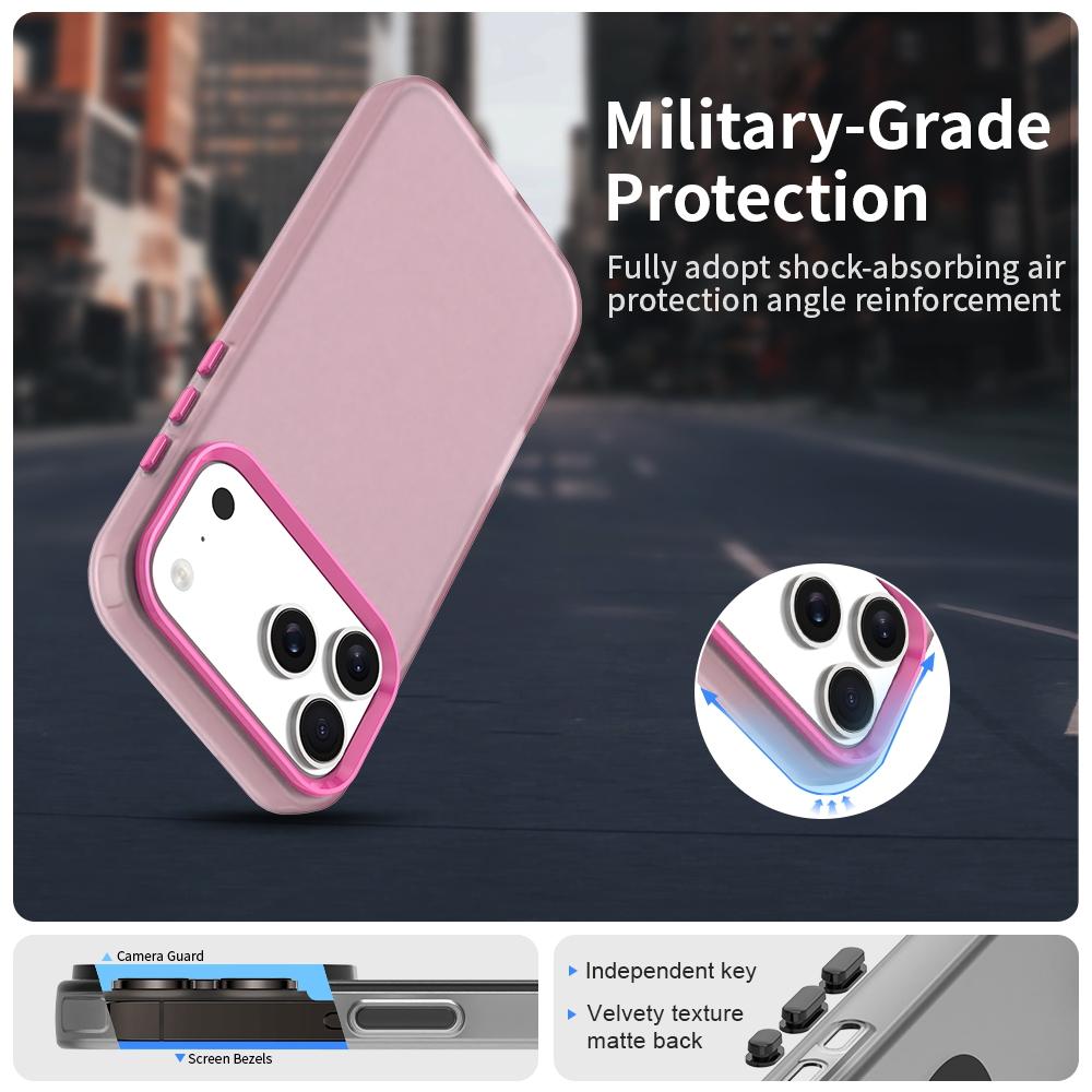 Compatible with iPhone 18 Pro Max Candy PC Dual-Layer TPU Shockproof Phone Case - Red