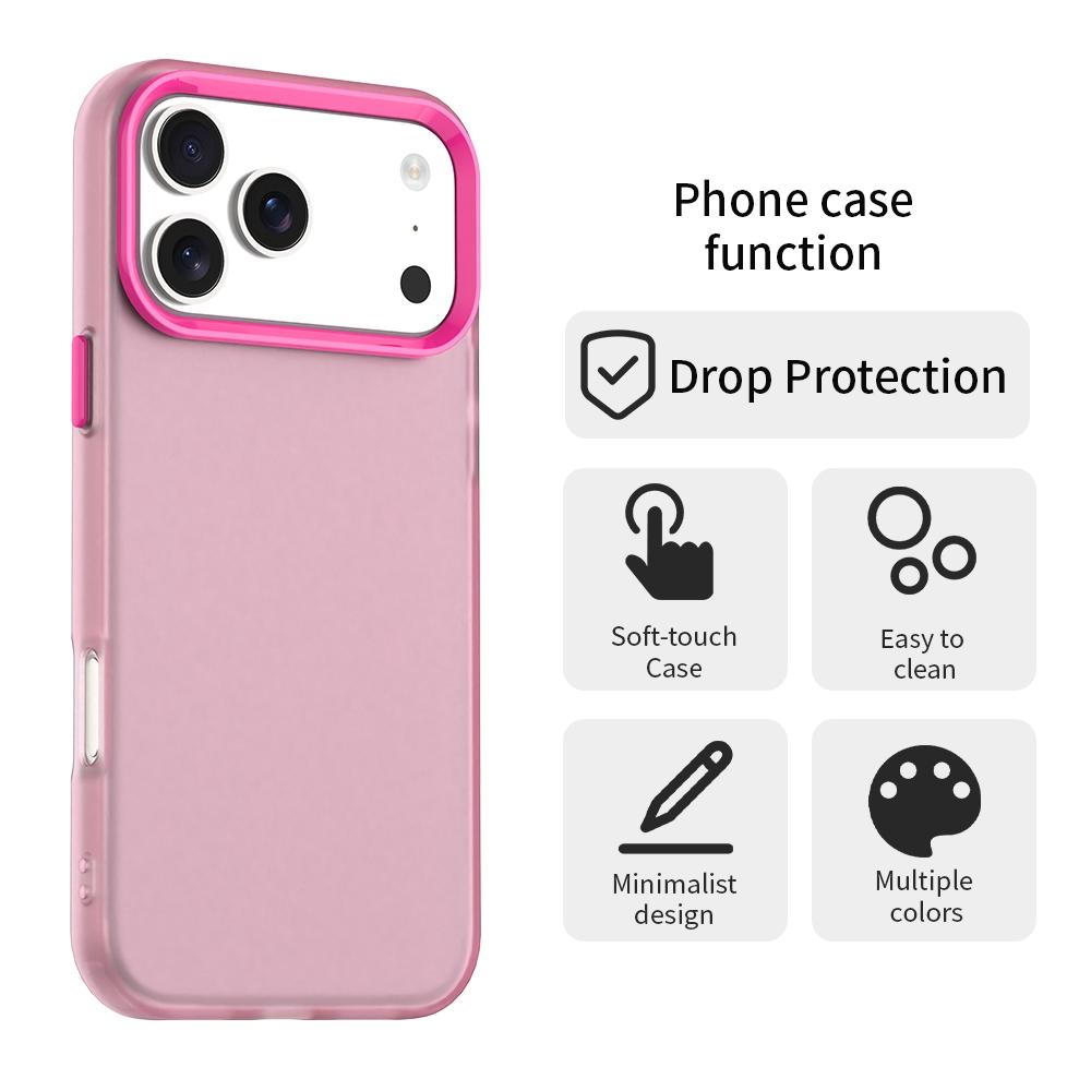 Compatible with iPhone 18 Pro Max Candy PC Dual-Layer TPU Shockproof Phone Case - Red