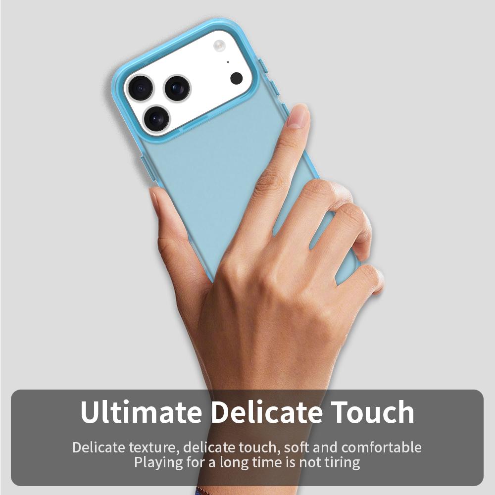 Compatible with iPhone 18 Pro Max Candy PC Dual-Layer TPU Shockproof Phone Case - Blue