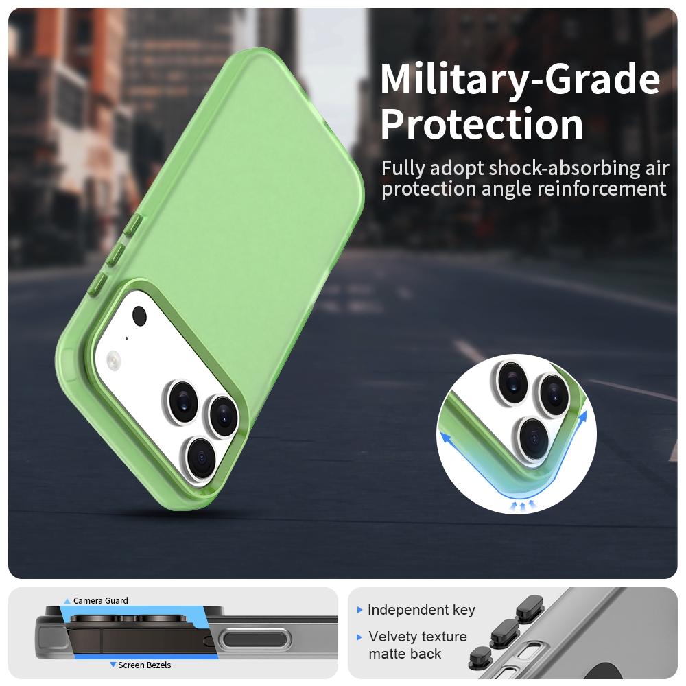 Compatible with iPhone 18 Pro Max Candy PC Dual-Layer TPU Shockproof Phone Case - Green