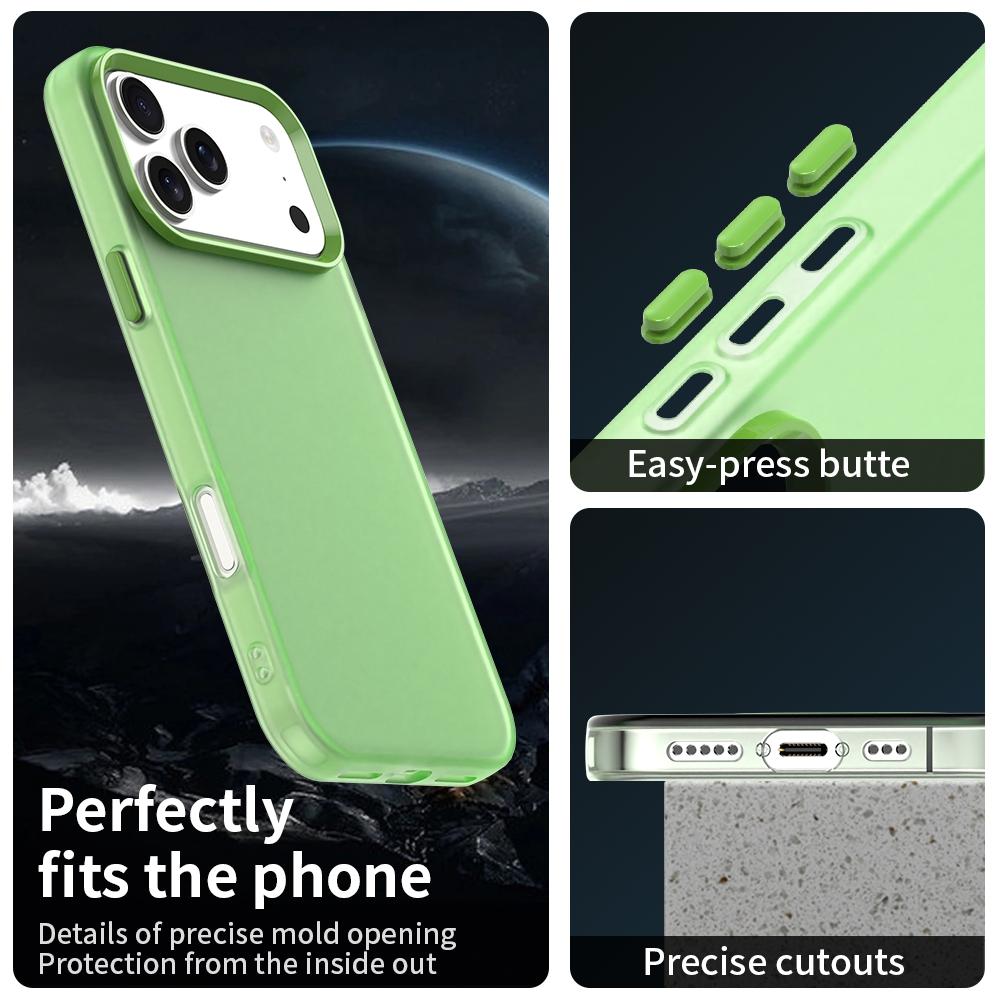 Compatible with iPhone 18 Pro Max Candy PC Dual-Layer TPU Shockproof Phone Case - Green