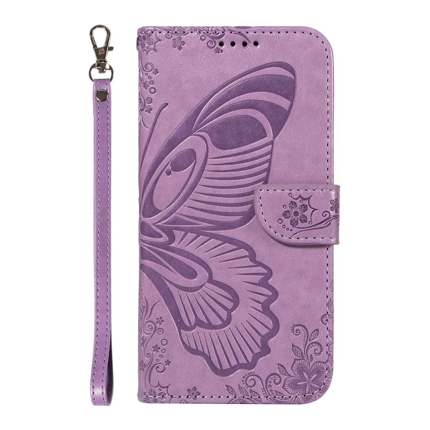 For Redmi 14C 4G Swallowtail Butterfly Embossed Leather Phone Case(Purple)