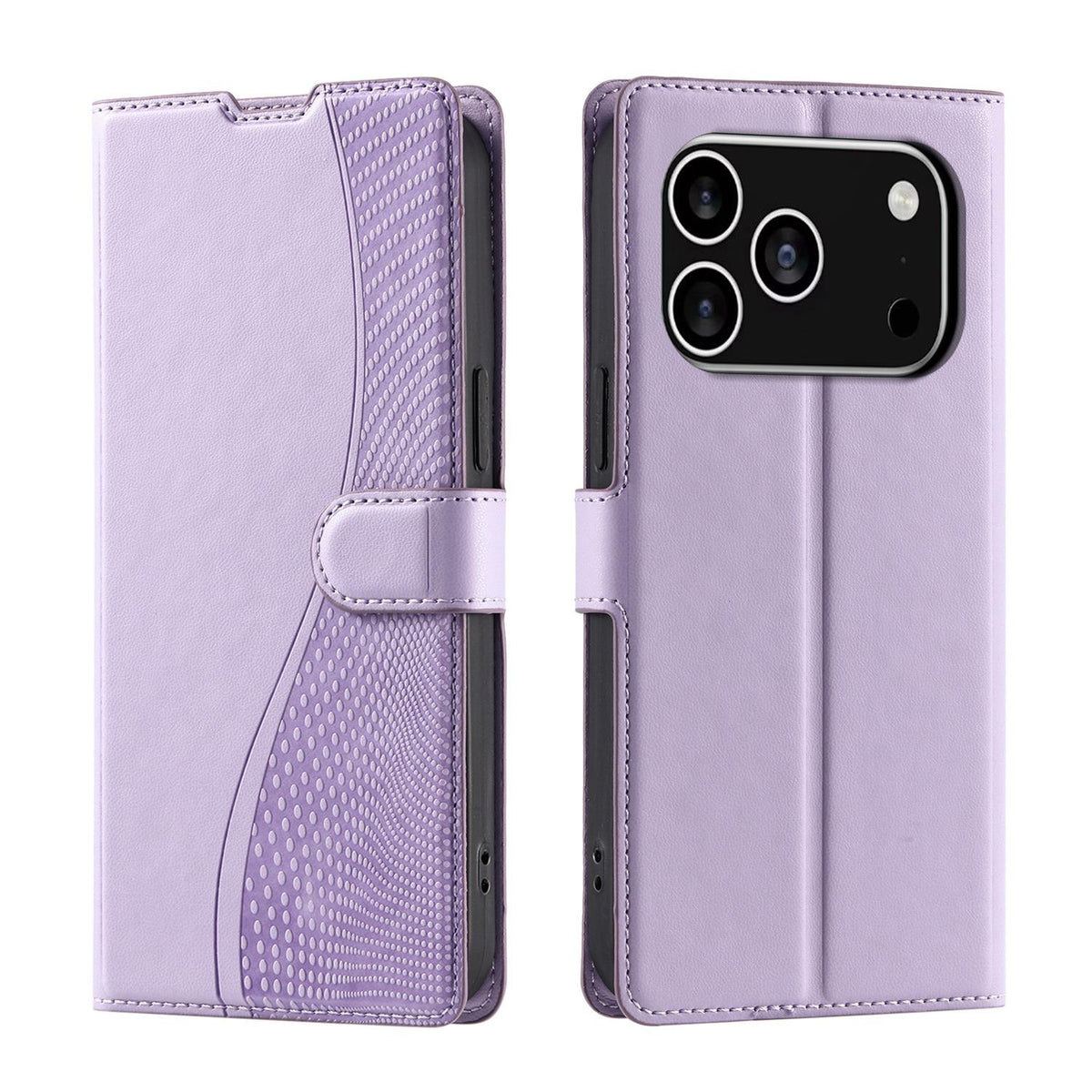 Compatible with iPhone 18 Pro Max Voltage Ultra-thin Dot Leather Phone Case - Purple