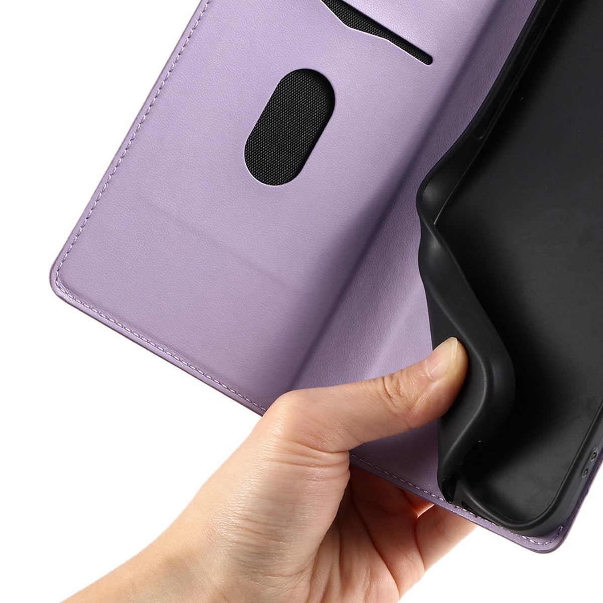 Compatible with iPhone 18 Pro Max Voltage Ultra-thin Dot Leather Phone Case - Purple