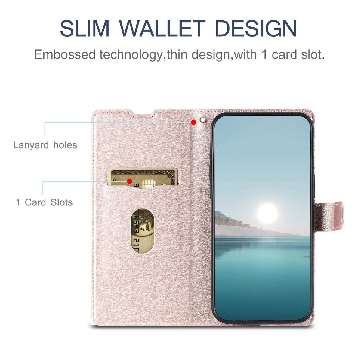 Compatible with iPhone 18 Pro Voltage Ultra-thin Dot Leather Phone Case - Rose Gold