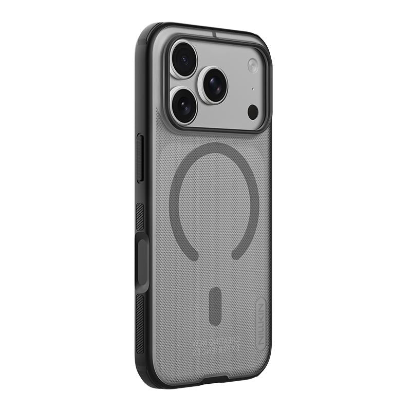 Compatible with iPhone 18 Pro NILLKIN Frosted Shield Pro Magnetic Magsafe Phone Case - Transparent Black