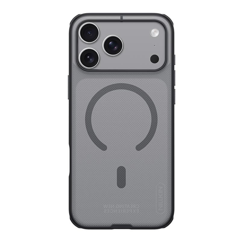 Compatible with iPhone 18 Pro Max NILLKIN Frosted Shield Pro Magnetic Magsafe Phone Case - Transparent Black