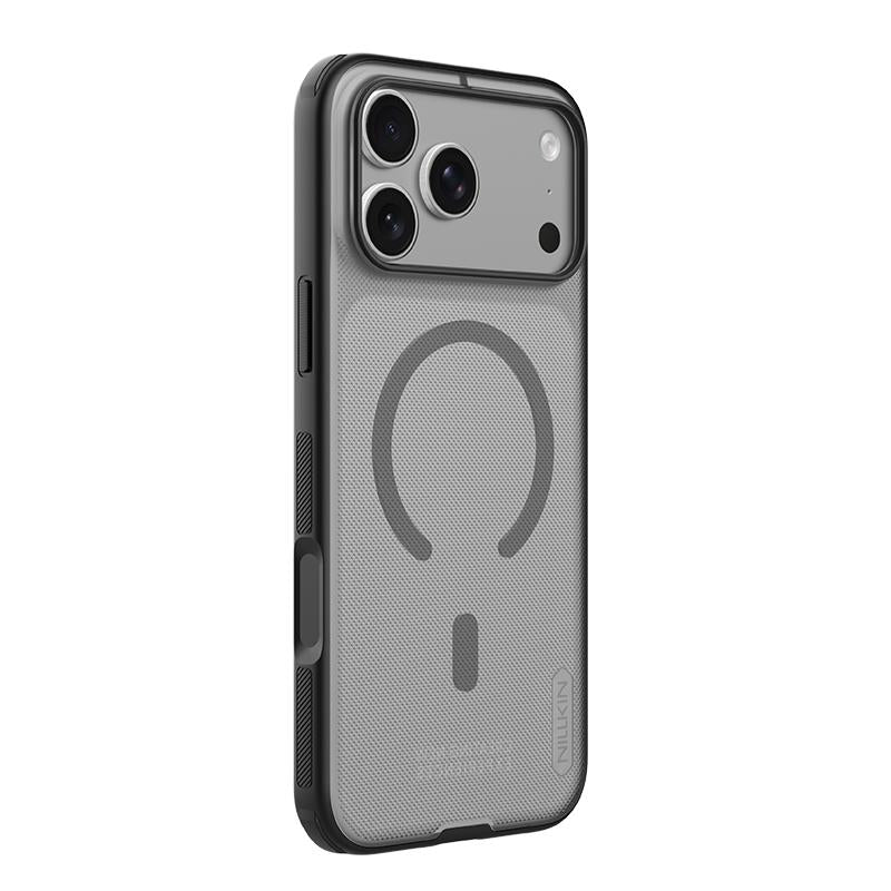 Compatible with iPhone 18 Pro Max NILLKIN Frosted Shield Pro Magnetic Magsafe Phone Case - Transparent Black