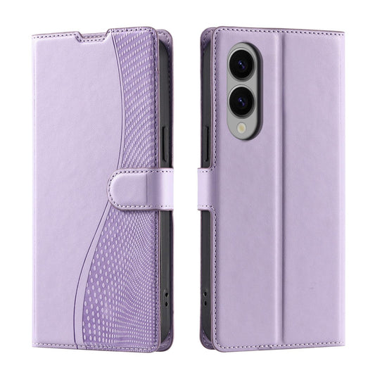 For Samsung Galaxy S25 Edge 5G Voltage Ultra-thin Dot Leather Phone Case(Purple)