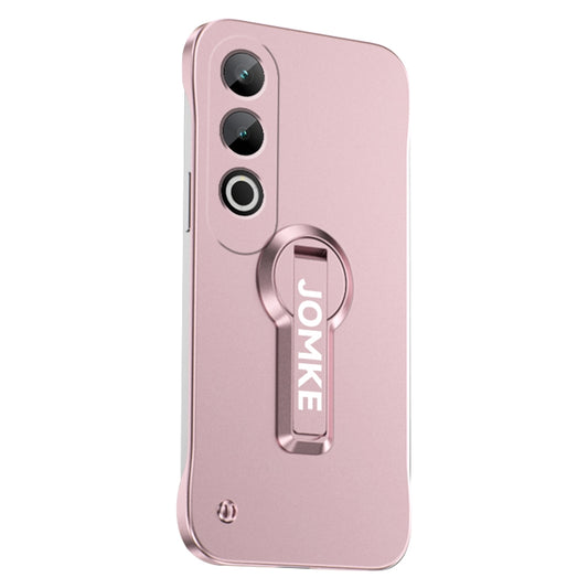 For OPPO K12 Baking Varnish 360 Rotate Holder No Frame PC Phone Case(Pink)