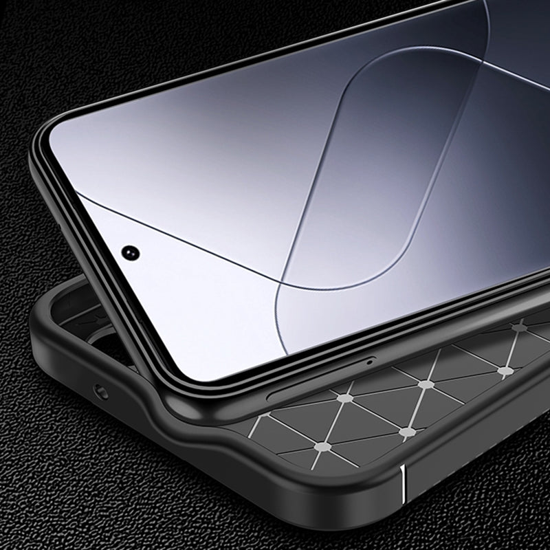 For Xiaomi 15 Pro Carbon Fiber Texture Shockproof TPU Phone Case(Black)