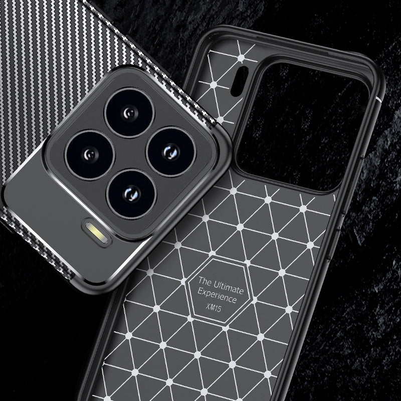 For Xiaomi 15 Pro Carbon Fiber Texture Shockproof TPU Phone Case(Black)