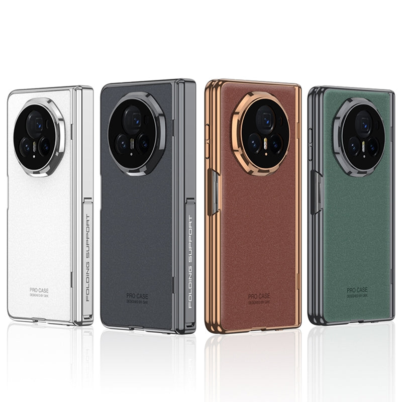 For Honor Magic V3 GKK Integrated Magnetic Fold Hinge AG Phantom Shockproof Phone Case(Sand Gold)
