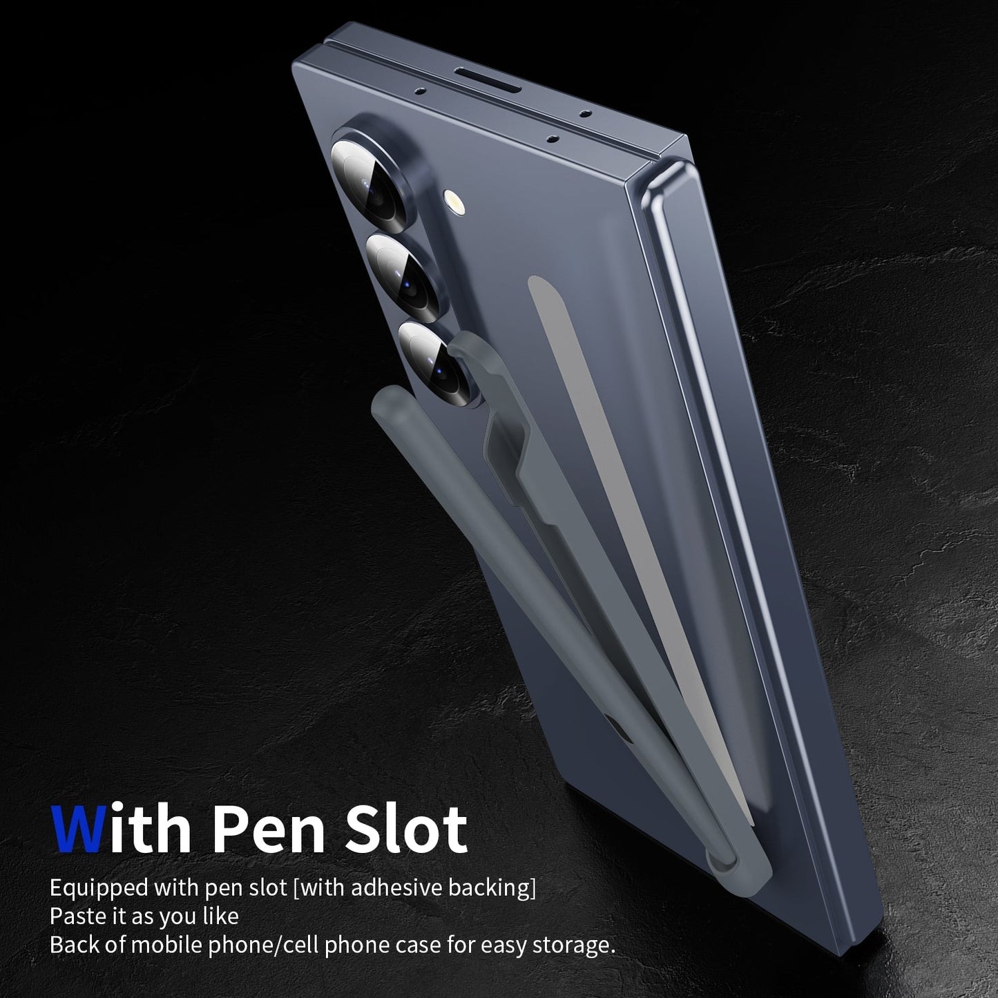 For Samsung Galaxy Z Fold6 / 5 / 4 / 3 Electromagnetic Stylus Pen with Pen Slot(Grey)