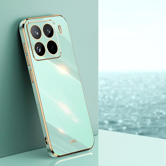 For Xiaomi 15 Pro XINLI Straight Edge 6D Electroplate TPU Phone Case(Mint Green)