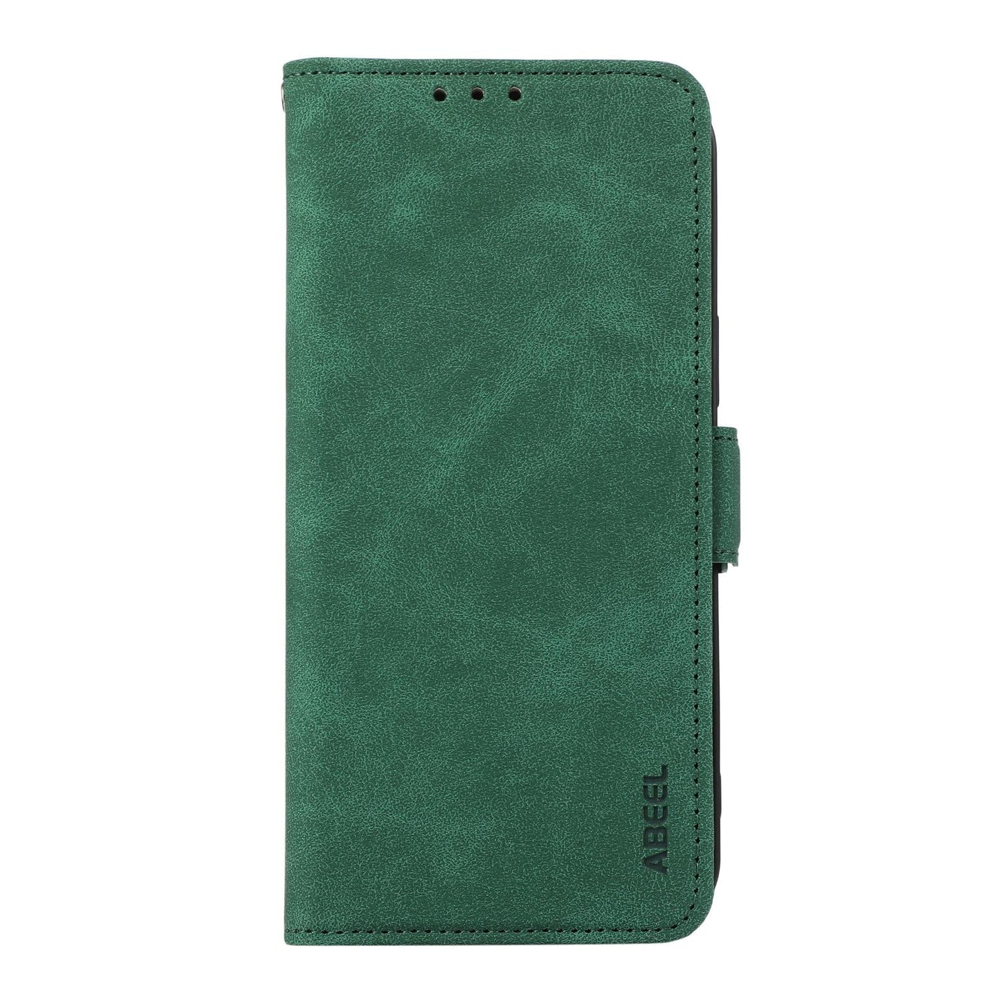 For Samsung Galaxy S25 Edge 5G ABEEL Frosted Magnetic RFID Leather Phone Case(Green)