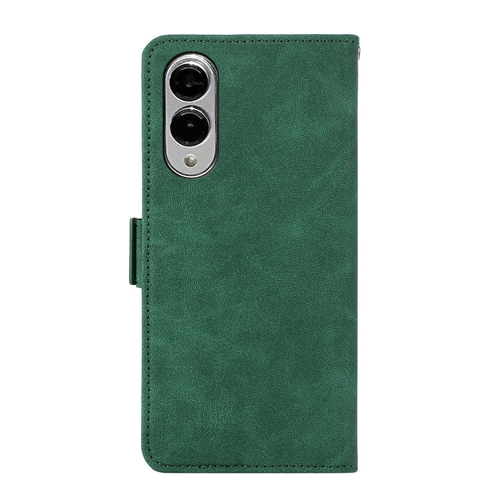 For Samsung Galaxy S25 Edge 5G ABEEL Frosted Magnetic RFID Leather Phone Case(Green)
