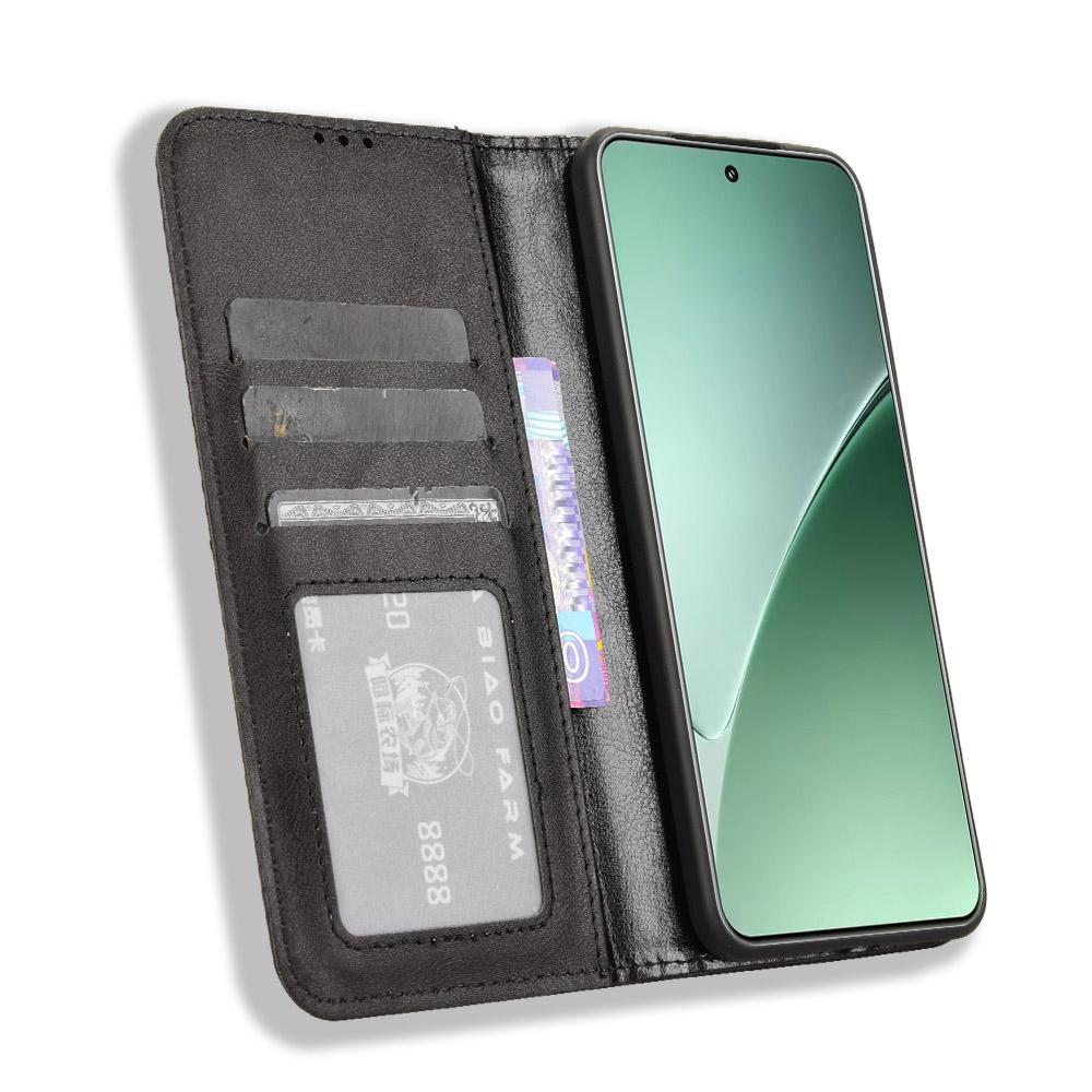 For Xiaomi 15 Pro Magnetic Buckle Retro Texture Leather Phone Case(Black)