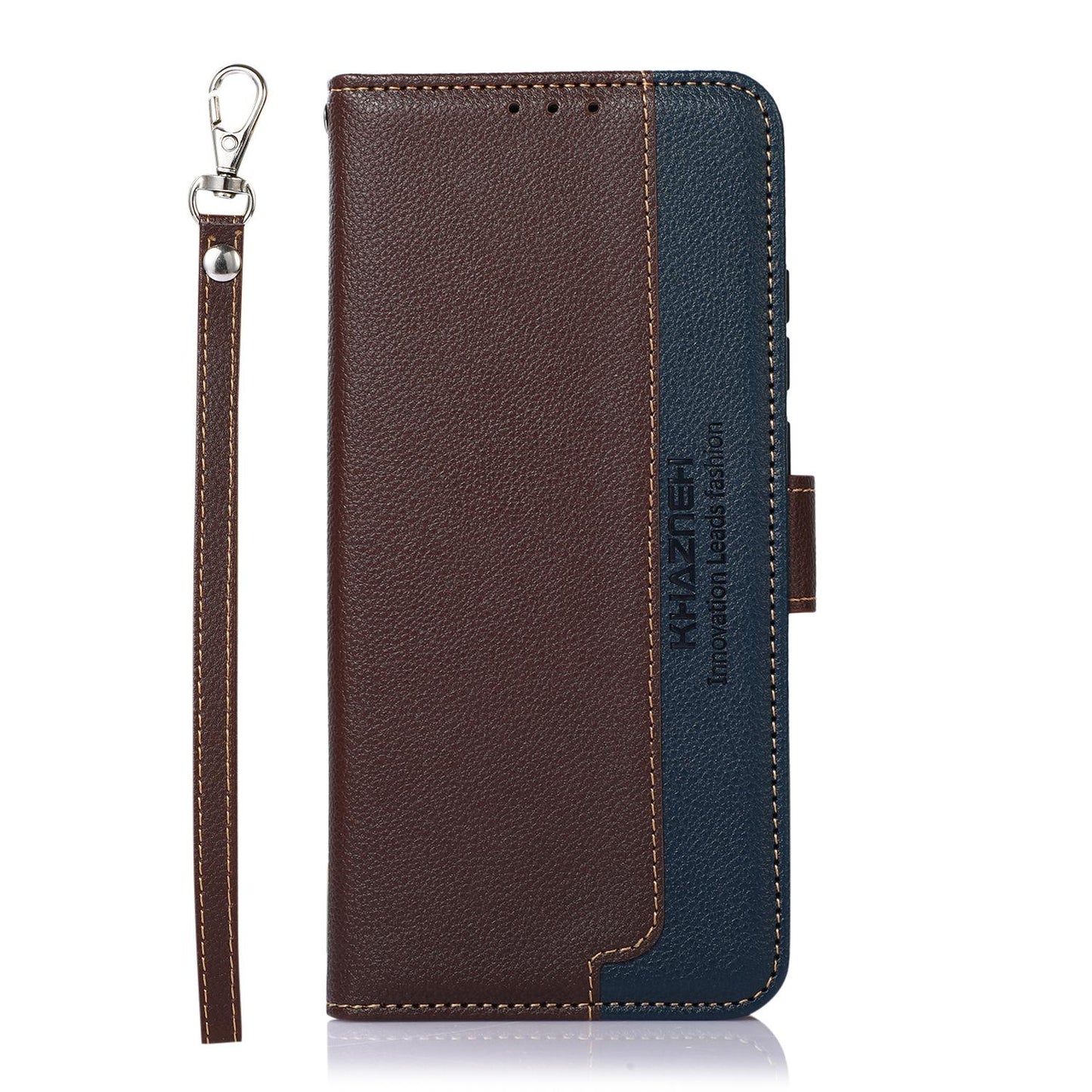 For Samsung Galaxy S25 Edge 5G KHAZNEH Litchi Texture Leather RFID Phone Case(Brown)