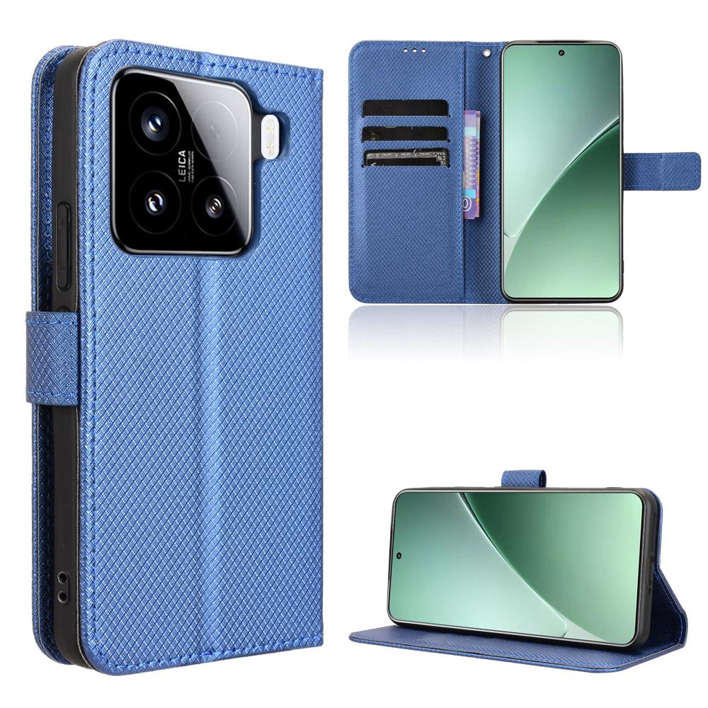 For Xiaomi 15 Diamond Texture Leather Phone Case(Blue)