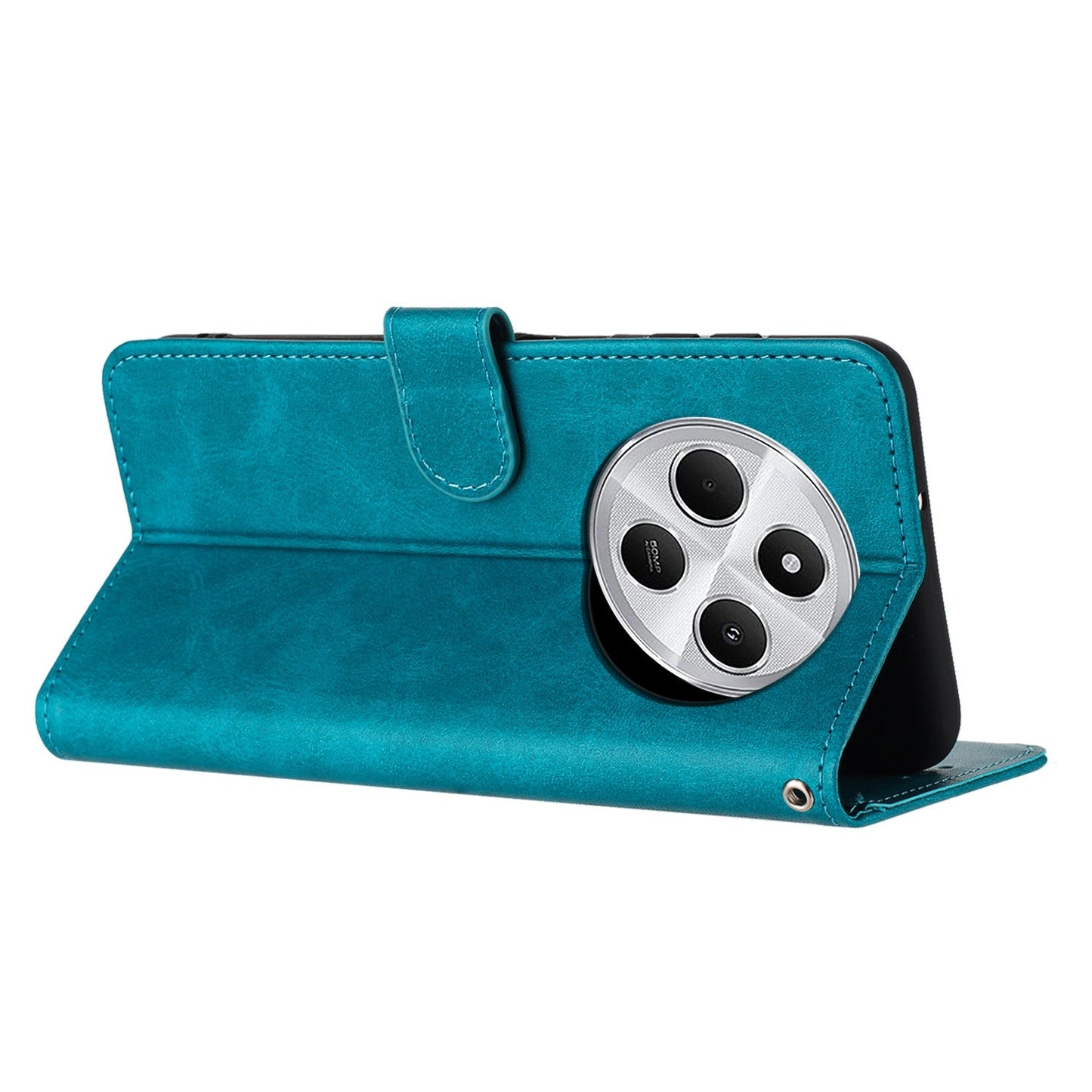 For Redmi 14C 4G Solid Calf Texture Flip Leather Phone Case(Green)