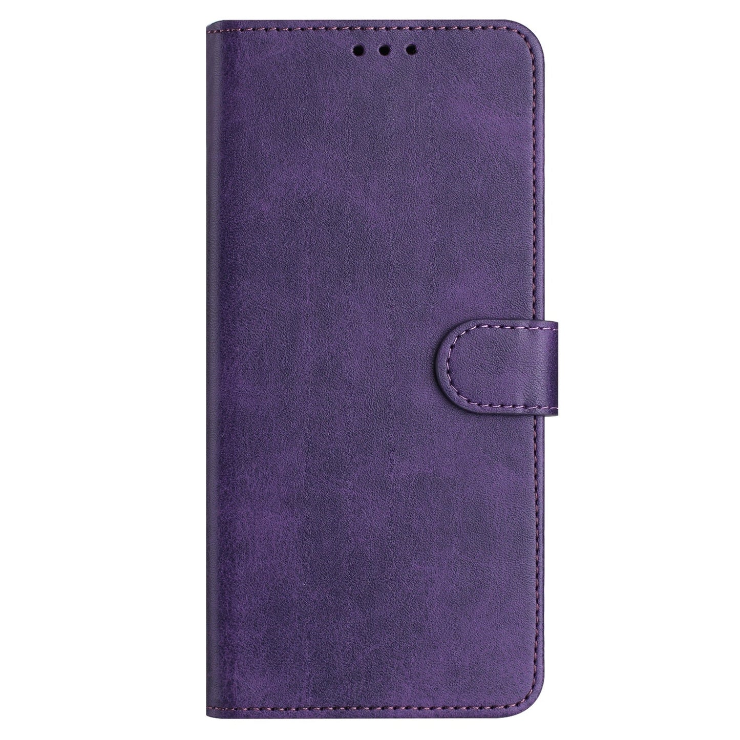 For Redmi 14C 4G Solid Calf Texture Flip Leather Phone Case(Purple)
