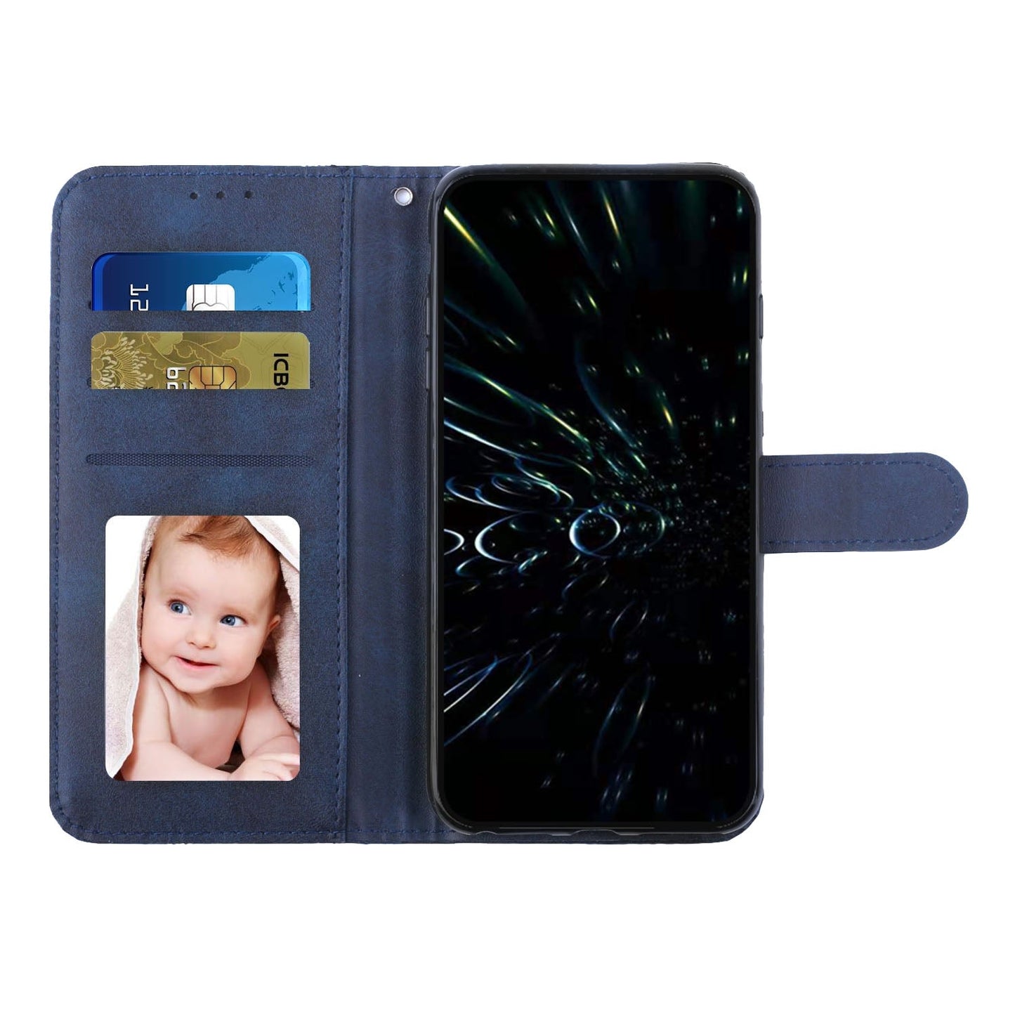 For Xiaomi 15 Stitching Calf Texture Buckle Leather Phone Case(Blue)