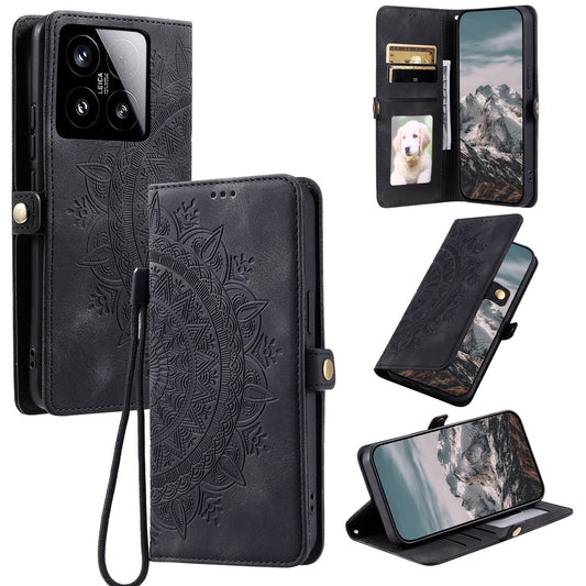 For Xiaomi 15 Skin Feel Totem Embossed Leather Phone Case(Black)
