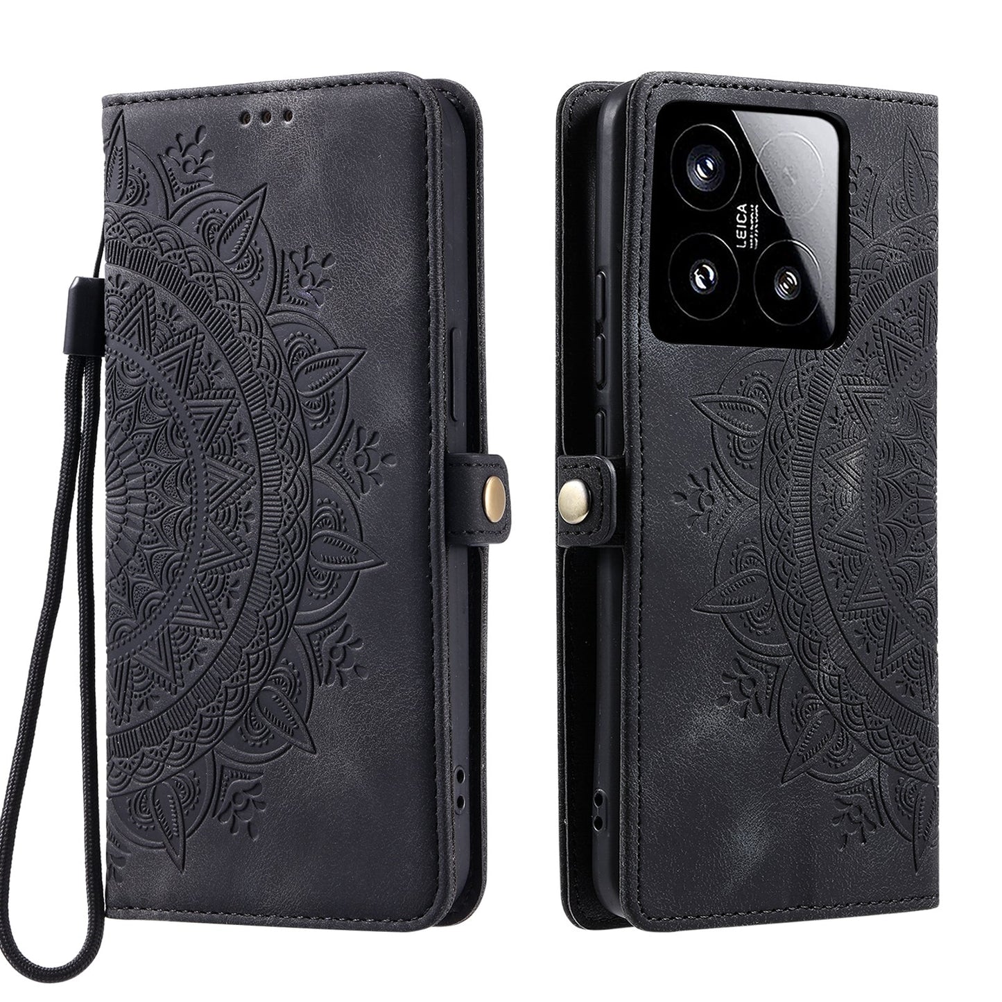 For Xiaomi 15 Skin Feel Totem Embossed Leather Phone Case(Black)