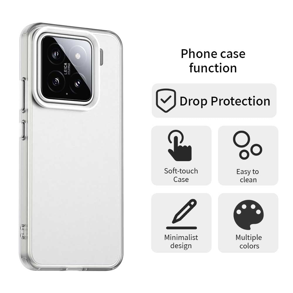For Xiaomi 15 Pro Candy PC Hybrid TPU Shockproof Phone Case(White)