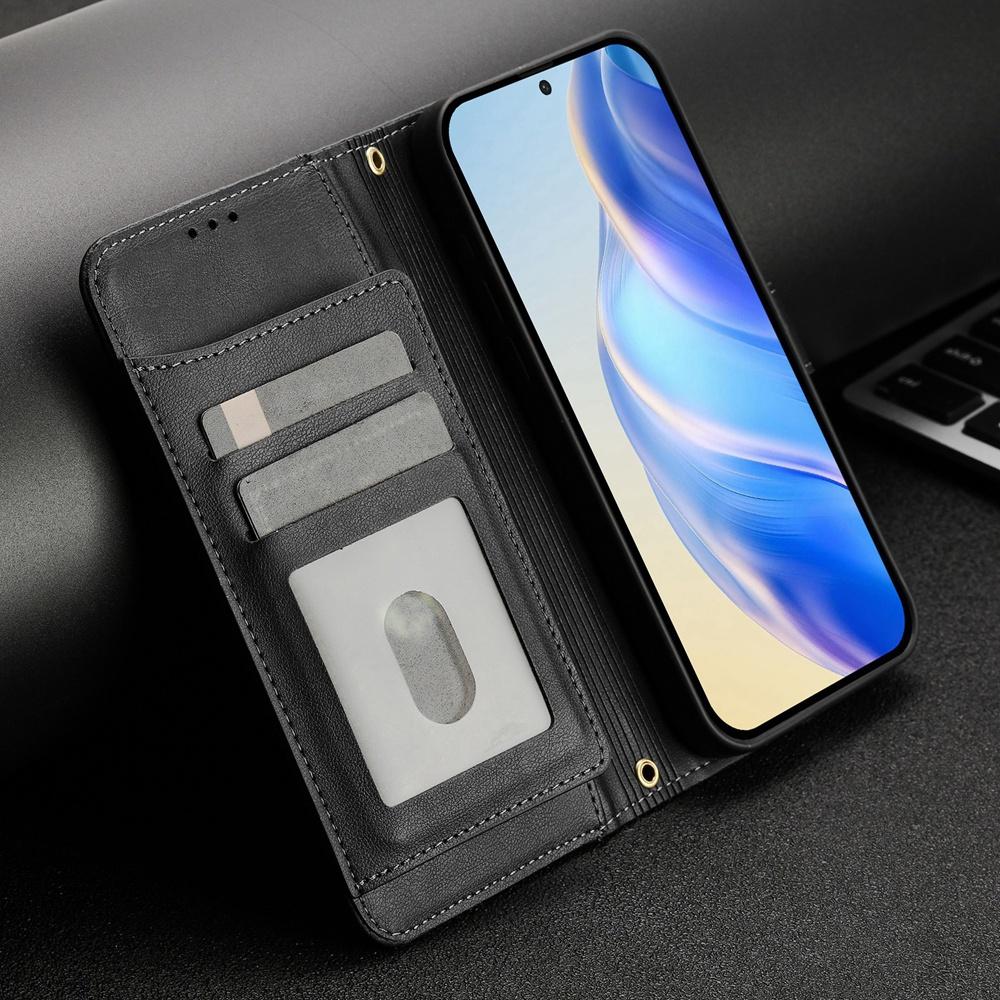 For vivo V50 Global Multi-Card Slots Zipper Wallet Leather Phone Case(Black)
