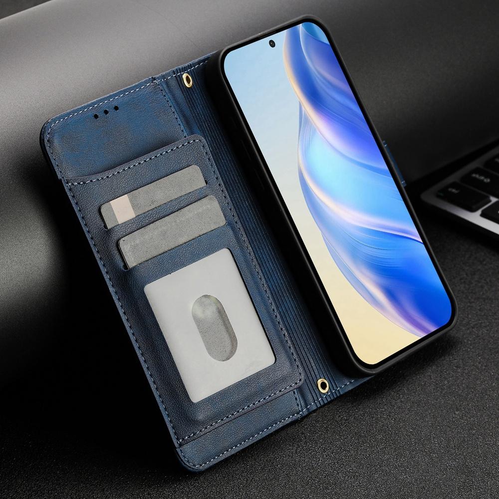 For vivo V50 Lite 5G Multi-Card Slots Zipper Wallet Leather Phone Case(Blue)