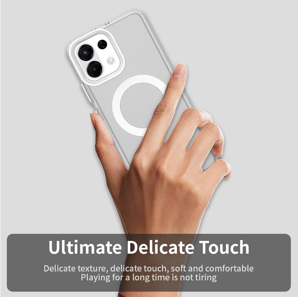 For OPPO K13 5G Candy Magsafe PC Hybrid TPU Phone Case(White)