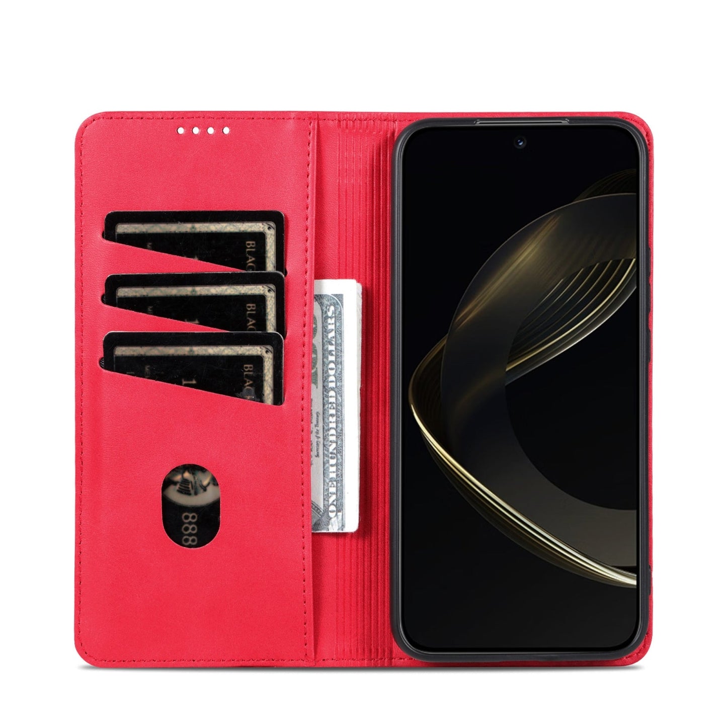 For Xiaomi 15 Pro AZNS Magnetic Calf Texture Flip Leather Phone Case(Red)