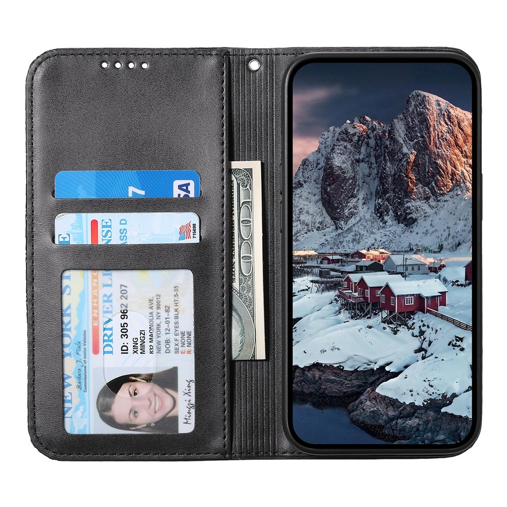 For Xiaomi 15 Pro Cubic Grid Calf Texture Magnetic Leather Phone Case(Black)