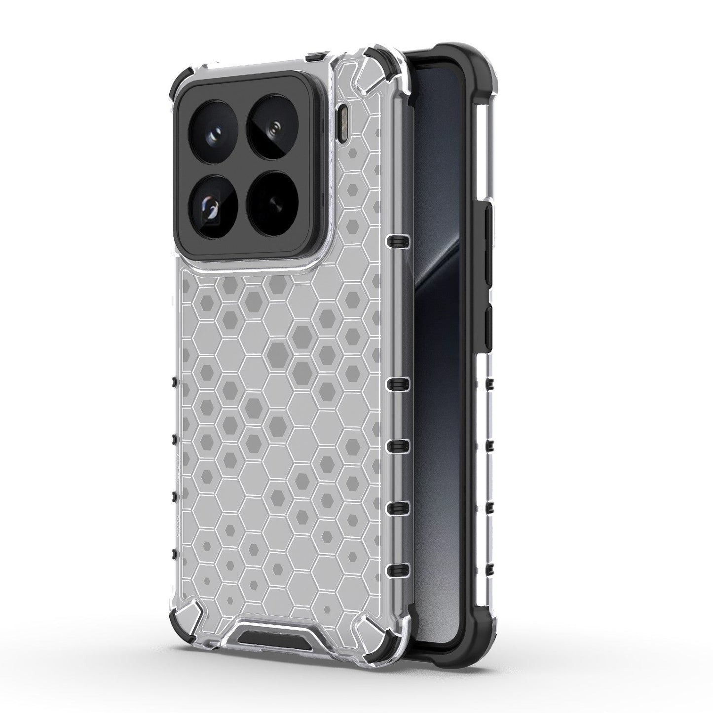 For Xiaomi 15 Pro 5G Honeycomb Shockproof Phone Case(White)