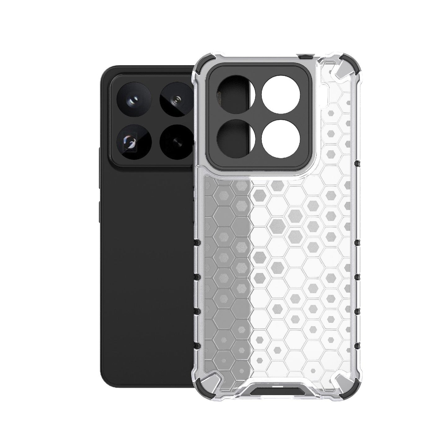 For Xiaomi 15 Pro 5G Honeycomb Shockproof Phone Case(White)