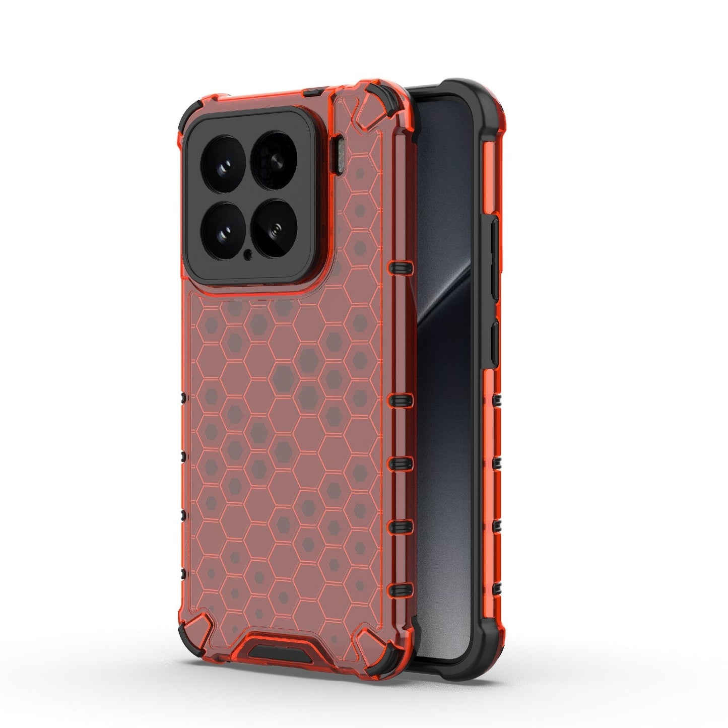 For Xiaomi 15 5G Honeycomb Shockproof Phone Case(Red)