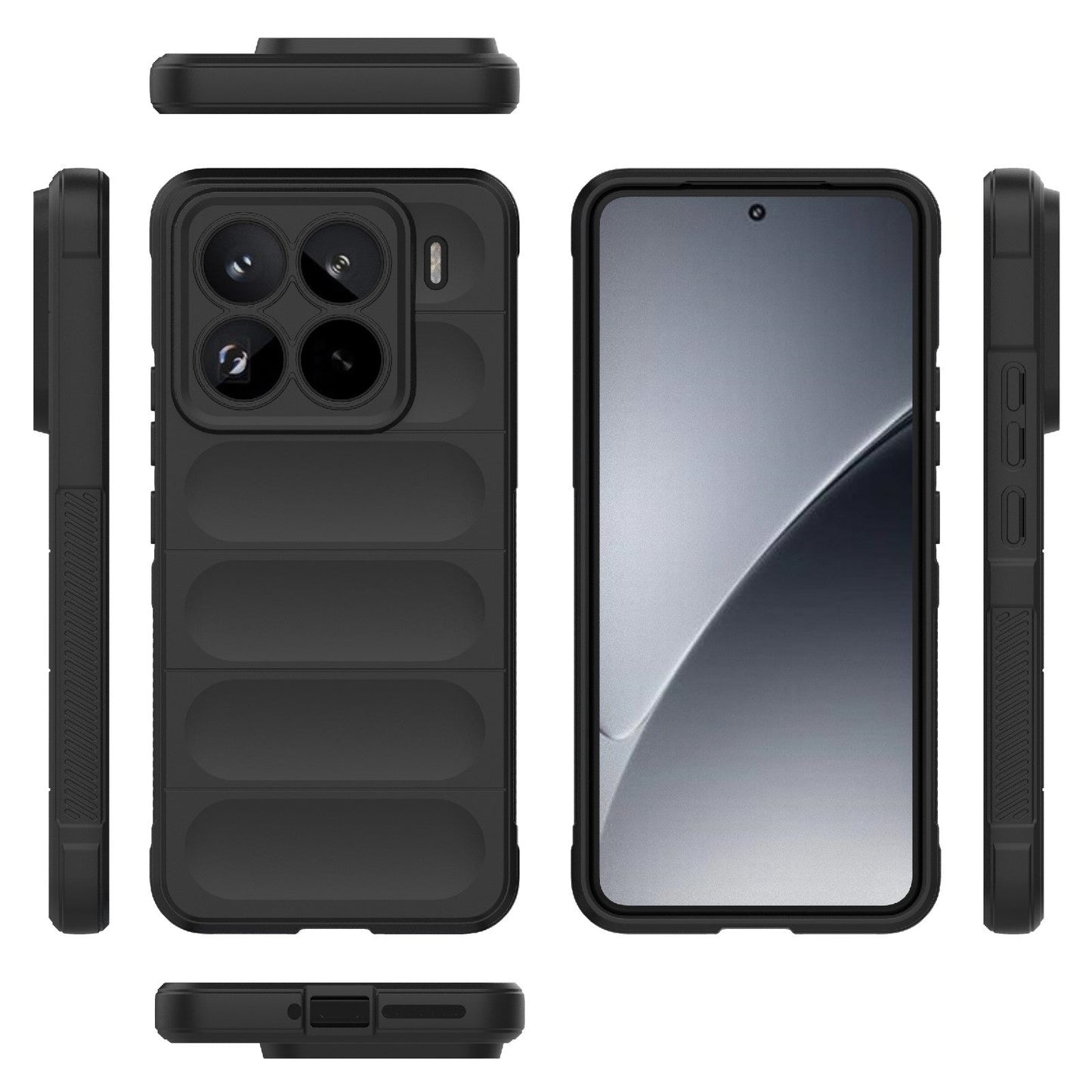 For Xiaomi 15 Pro 5G Magic Shield TPU + Flannel Phone Case(Black)