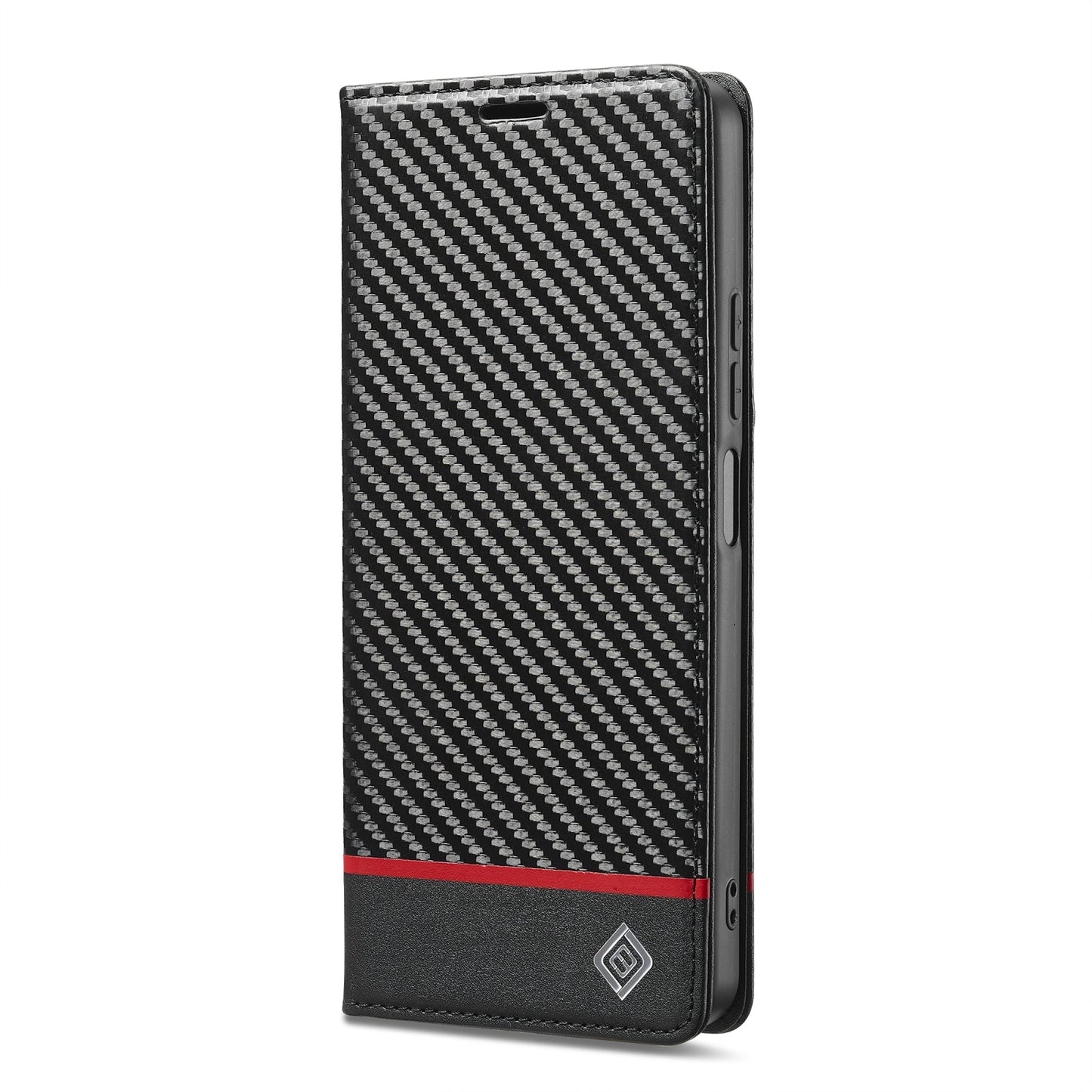 For Redmi 14C 4G LC.IMEEKE Carbon Fiber Texture Flip Leather Phone Case(Horizontal Black)