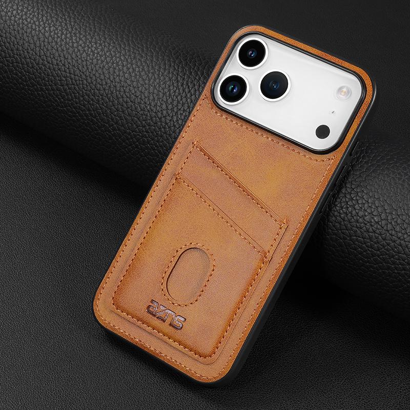 Compatible with iPhone 18 Pro Max & 17 Pro Max AZNS K1 Series Card Slot Business Phone Case - Yellow