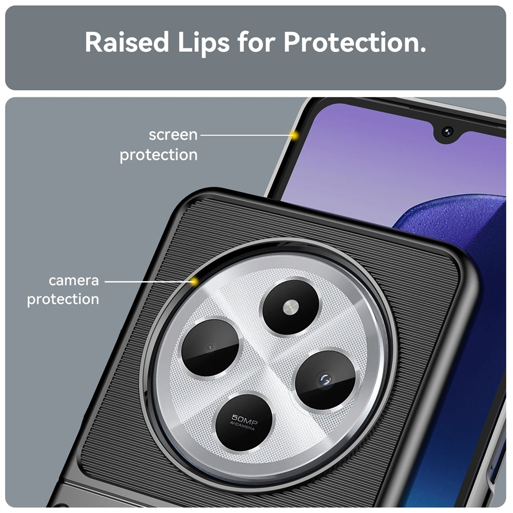 For Redmi 14C 4G Thunderbolt Shockproof TPU Phone Case(Black)