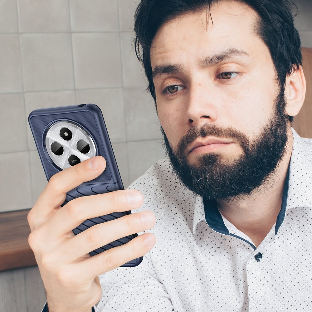 For Redmi 14C 4G Thunderbolt Shockproof TPU Phone Case(Blue)