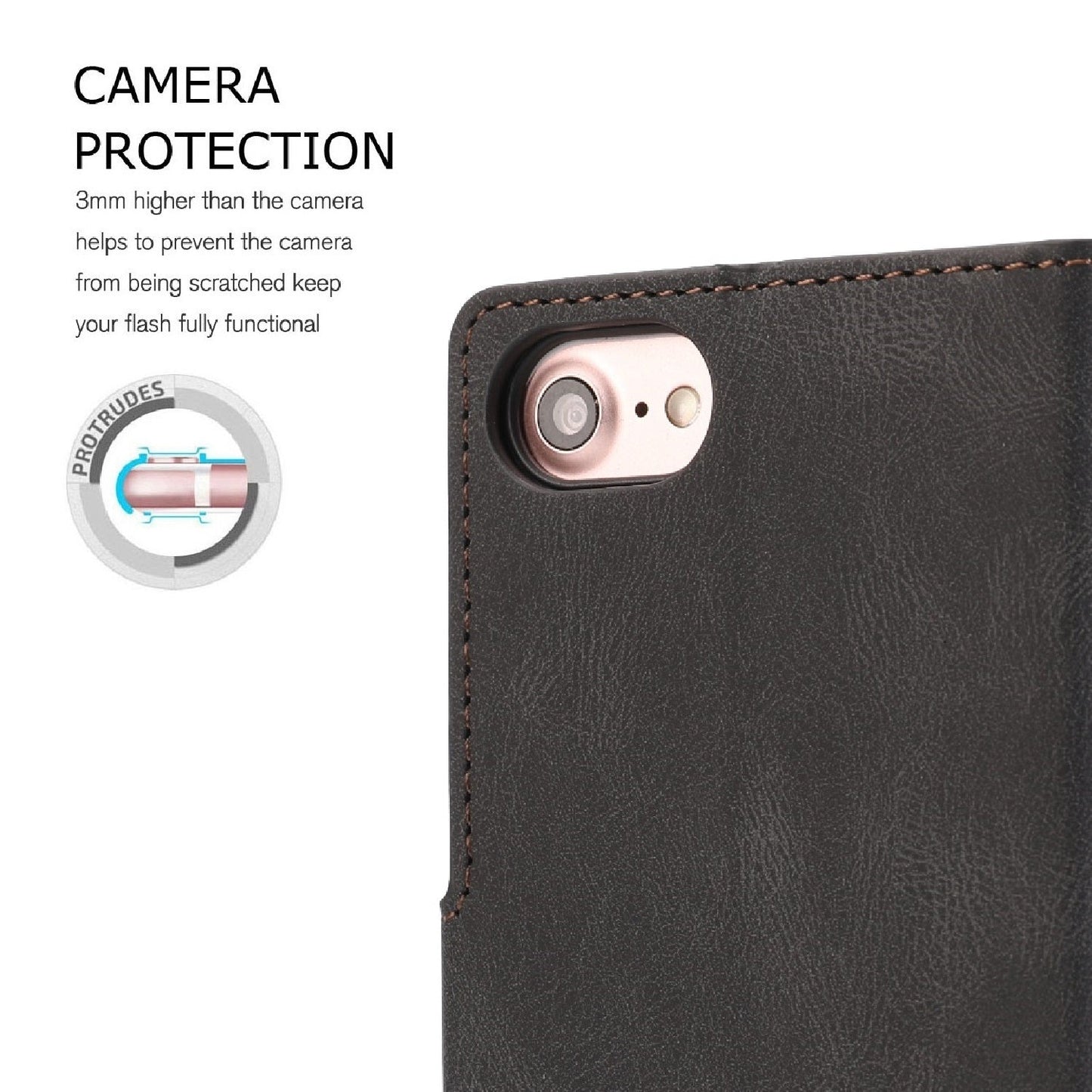 For iPhone 16e Fantasy Skin-feel Calfskin Texture Leather Phone Case(Black)