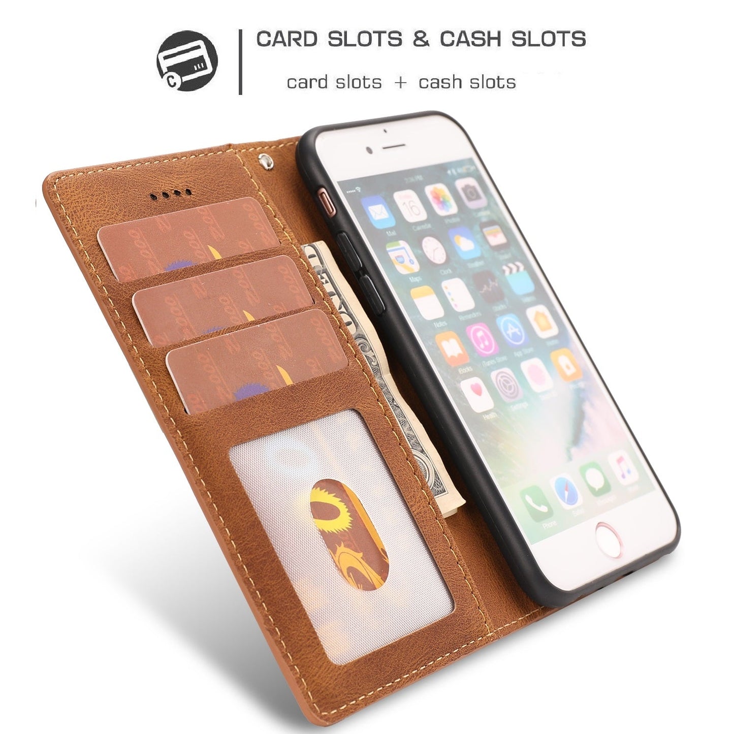 For iPhone 16e Fantasy Skin-feel Calfskin Texture Leather Phone Case(Brown)