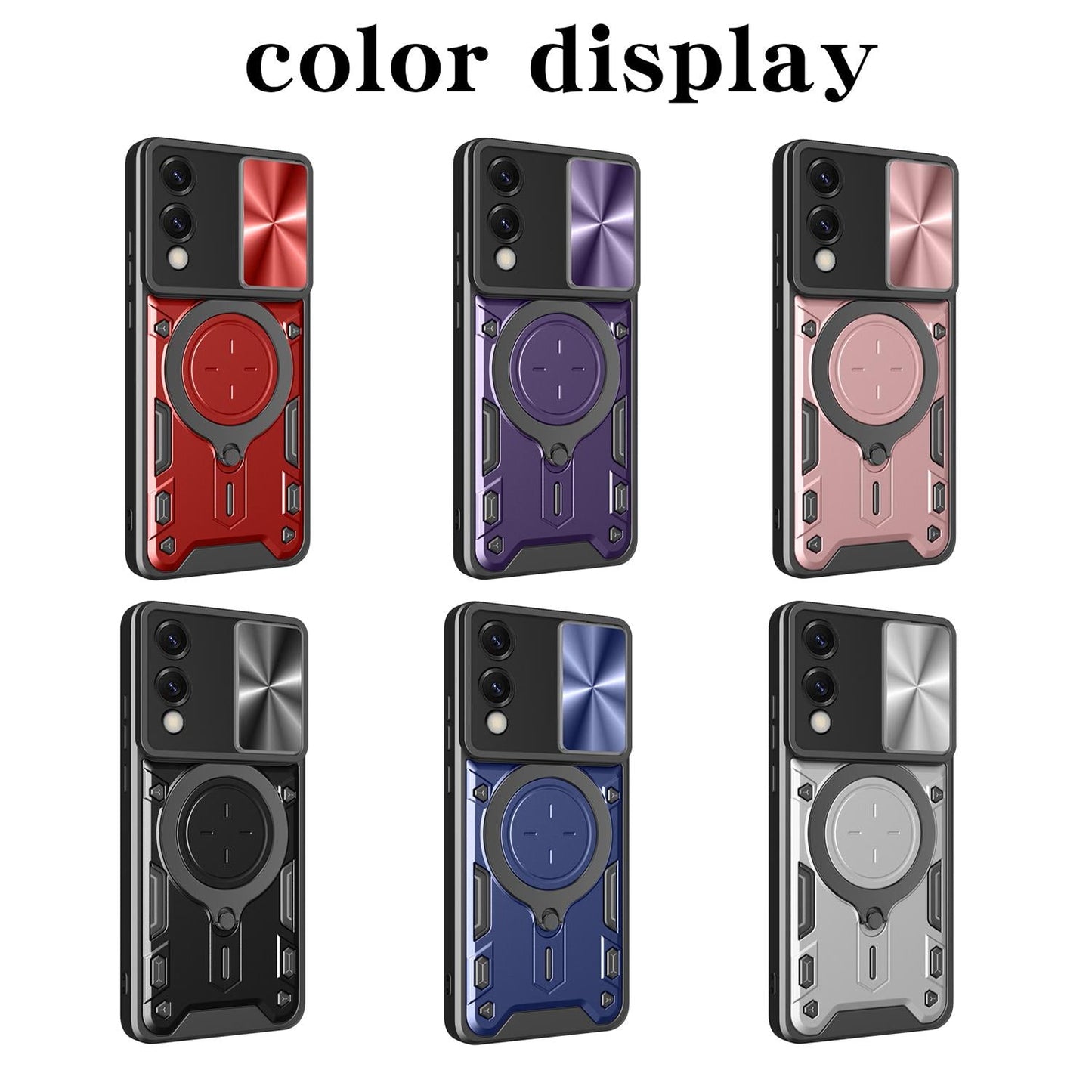 For Samsung Galaxy S25 Edge 5G CD Texture Sliding Camshield Magnetic Holder Phone Case(Red)