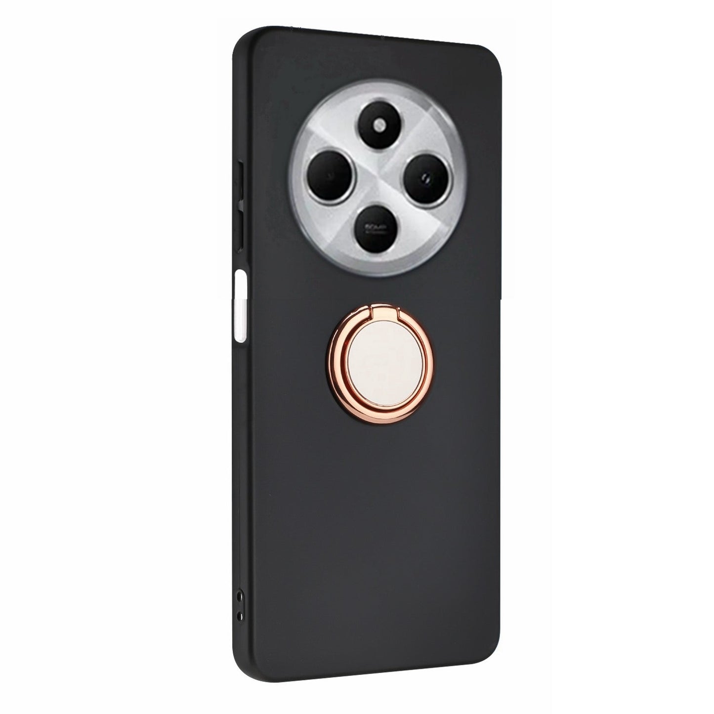 For Redmi 14C 4G Matte Ring Holder TPU Phone Case(Rose Gold)