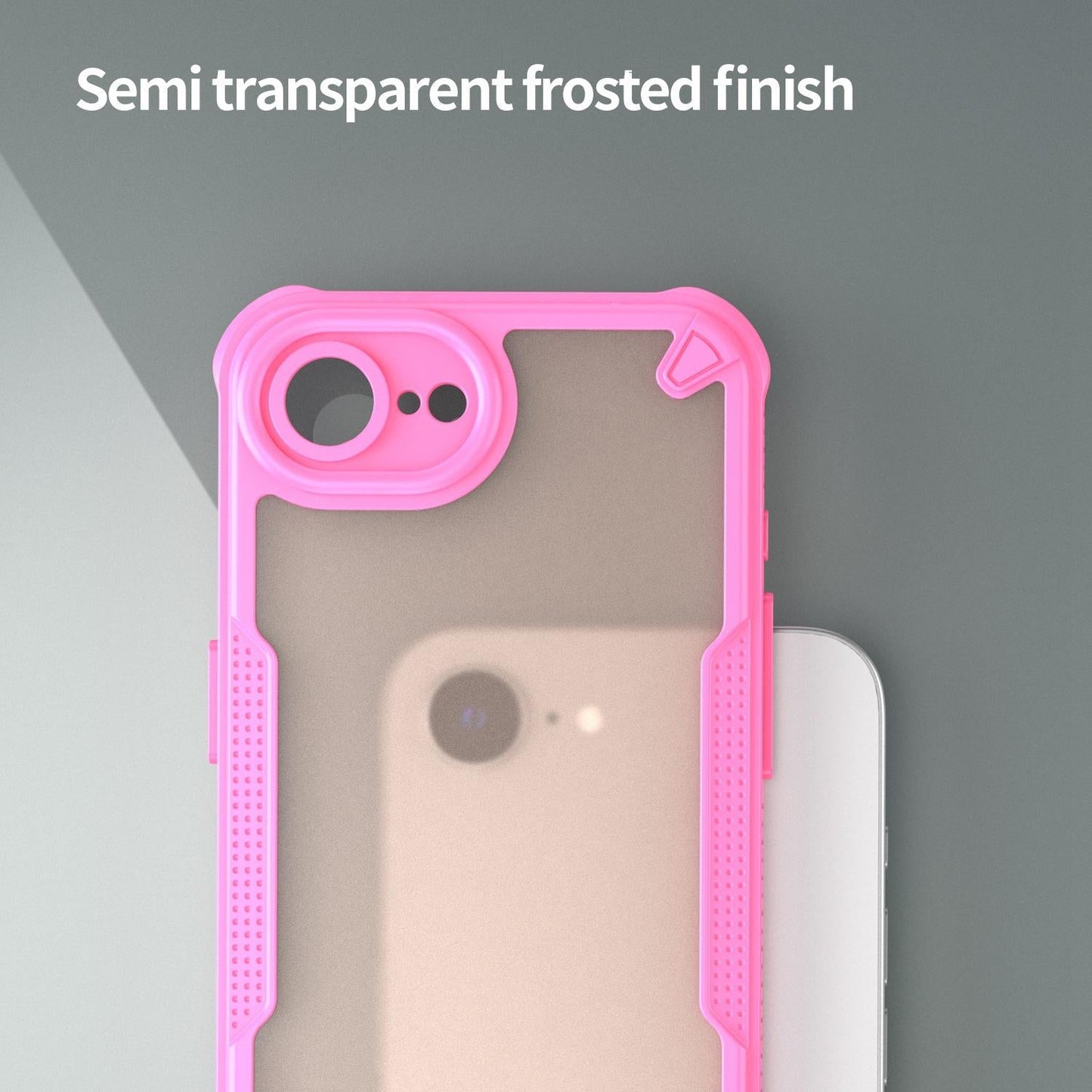 For iPhone 16e Armor Glaze PC Hybrid TPU Phone Case(Pink)