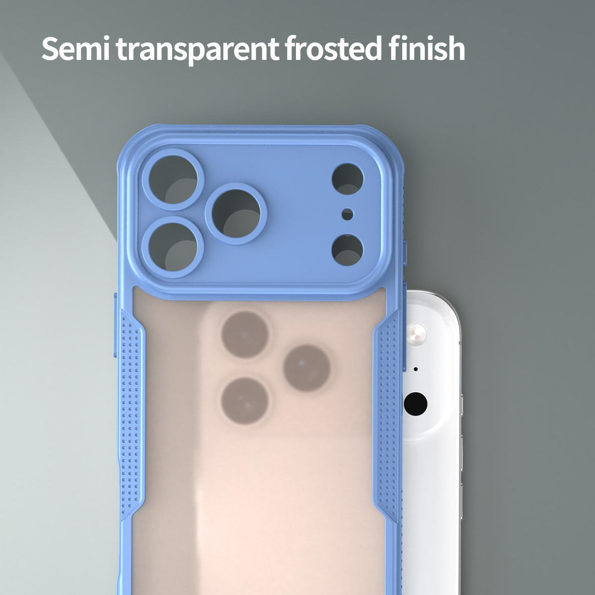 Compatible with iPhone 18 Pro Max Armor Glaze PC Dual-Layer TPU Phone Case - Blue