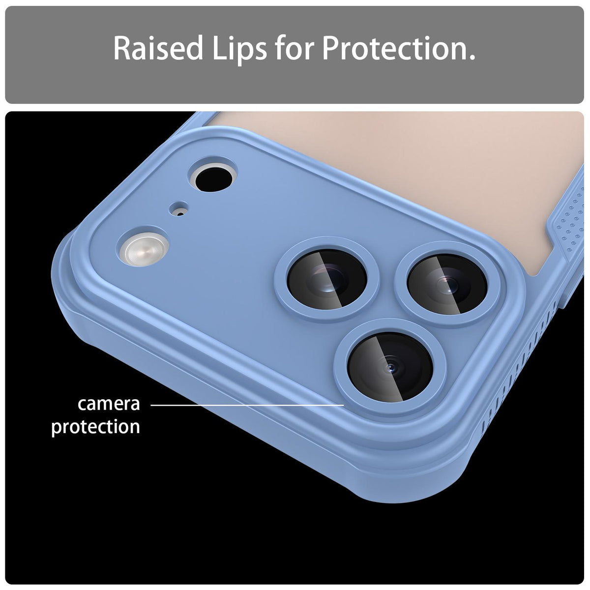 Compatible with iPhone 18 Pro Max Armor Glaze PC Dual-Layer TPU Phone Case - Blue